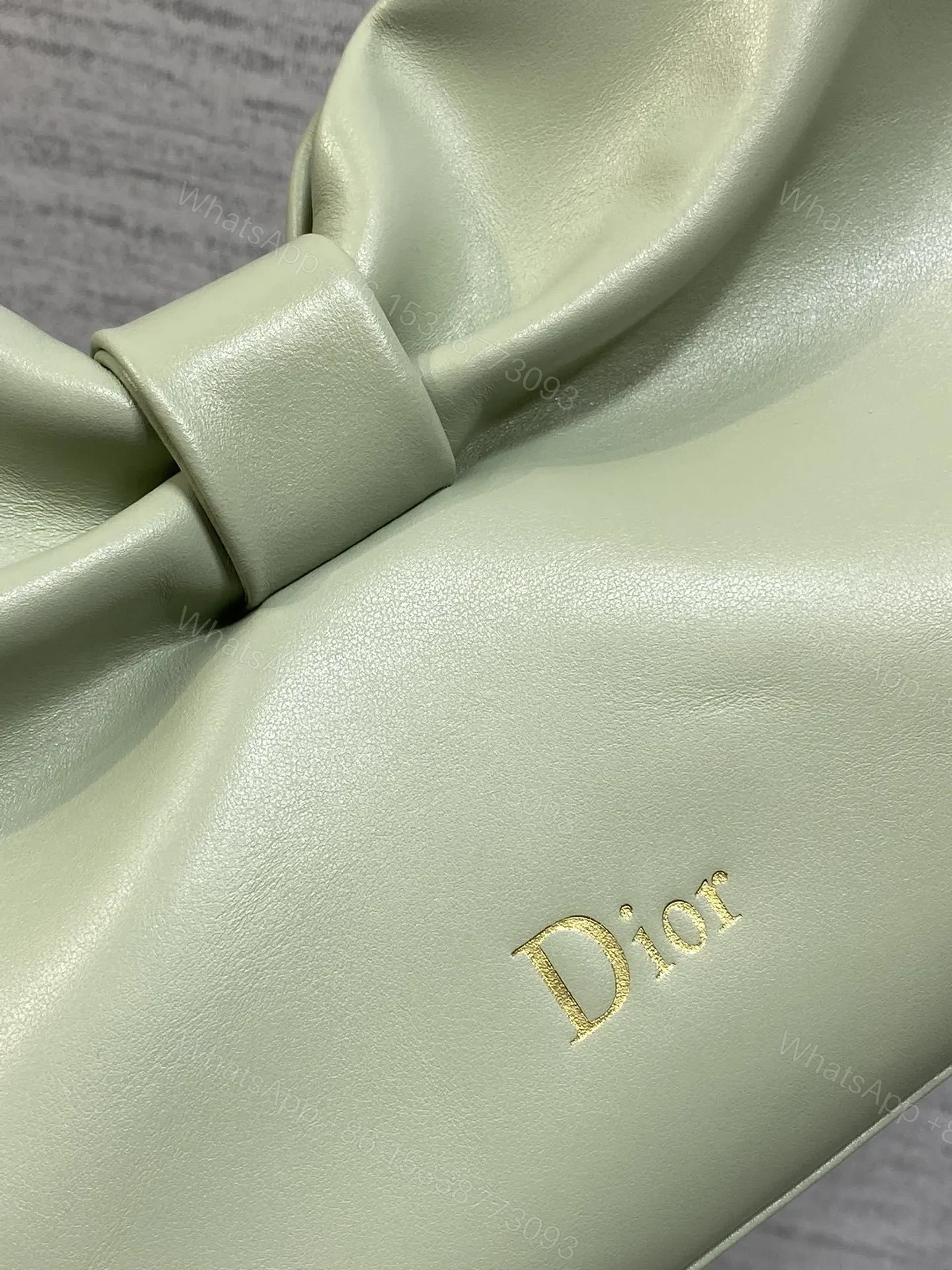View 3 of Dior Bow Bag Green Lambskin