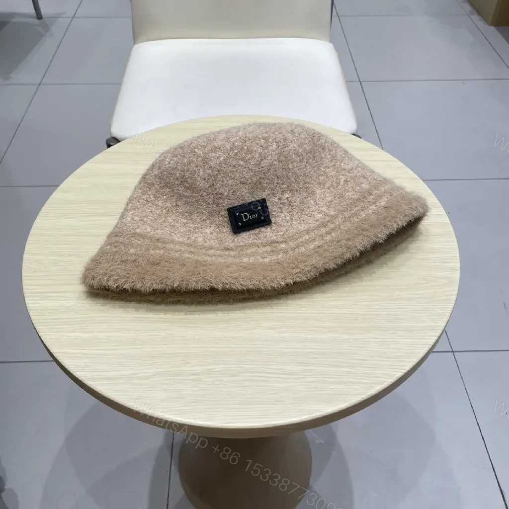 View 4 of Chic Plush Textured Bucket Hat with Luxe Plaque