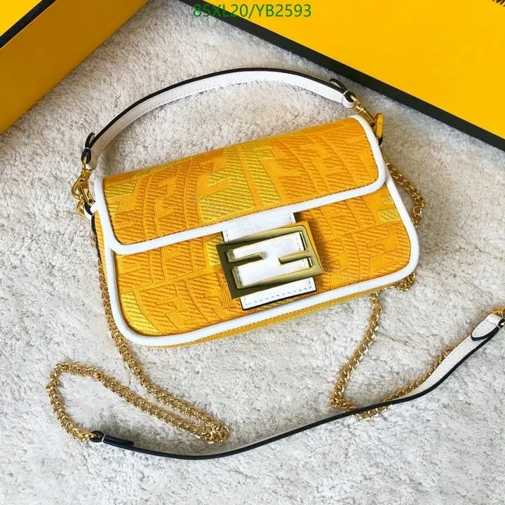 View 5 of Fendi Baguette Bag in Fish-Eye Motif Canvas YS24742 – Stylish Design