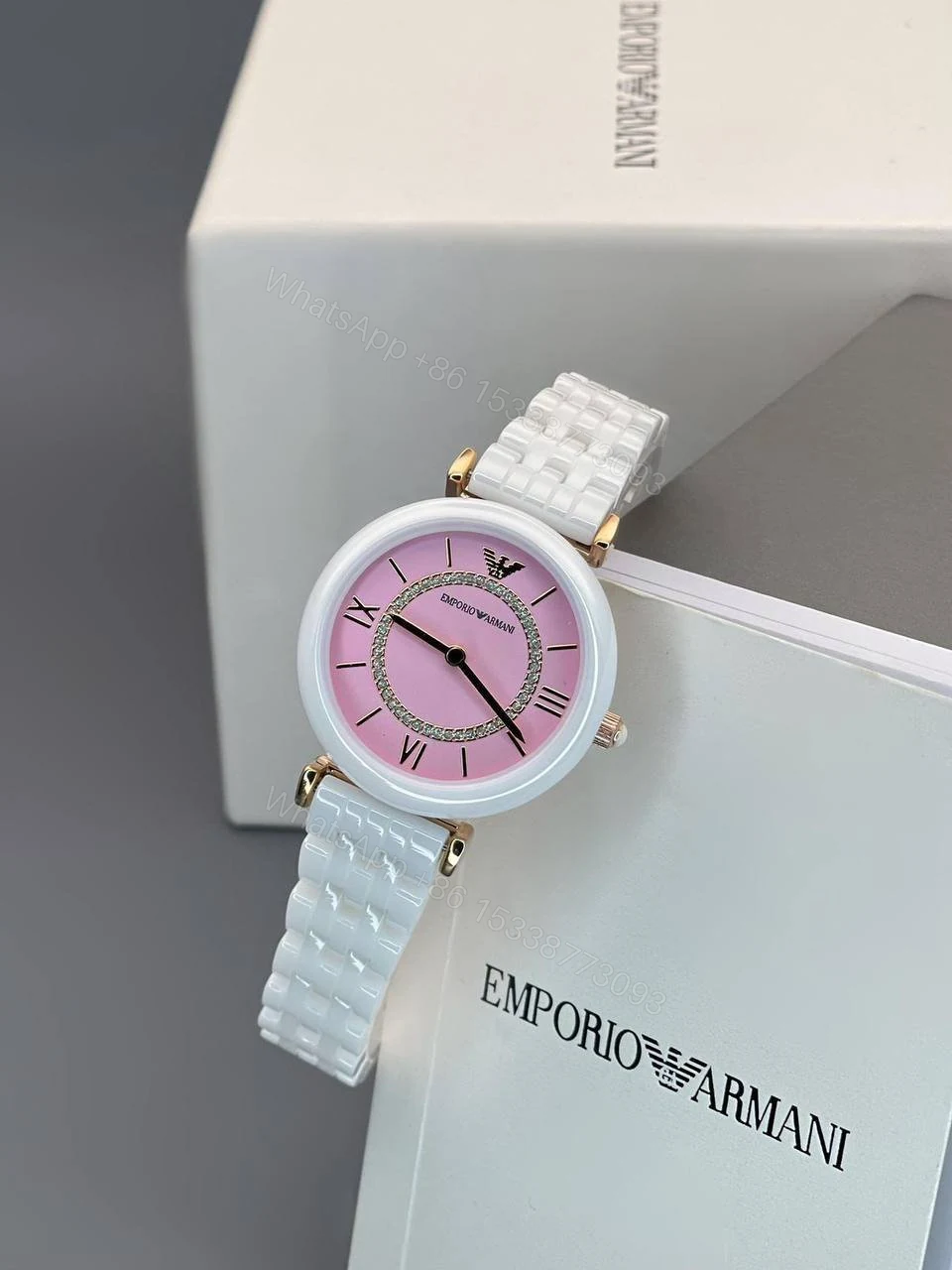 Emporio Armani Ceramic Ladies Round 36mm Quartz — view 1