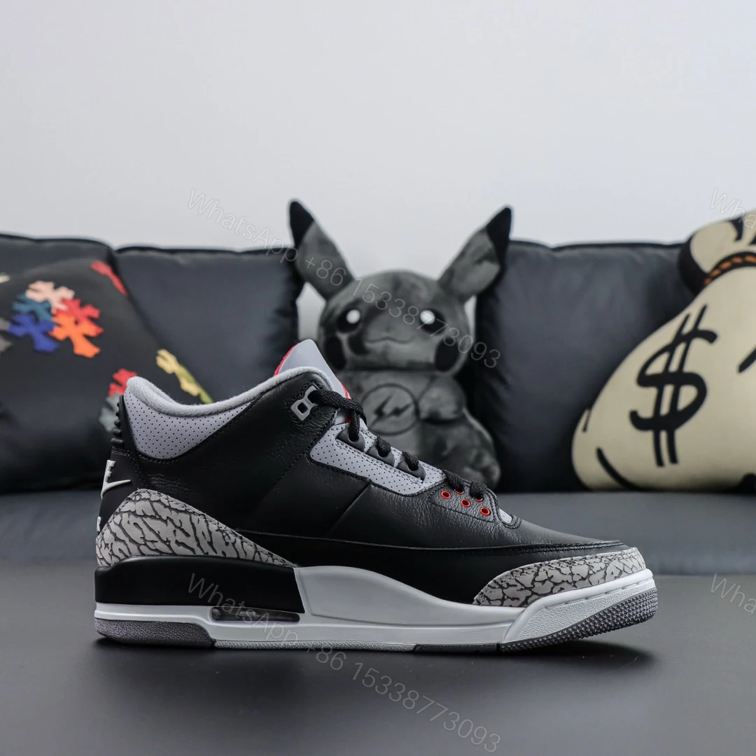 View 2 of Air Jordan 3 Retro OG Black Cement 2024 Reps