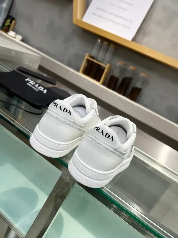View 7 of PRADA DOWNTOWN BRUSHED LEATHER SNEAKERS – PRD035