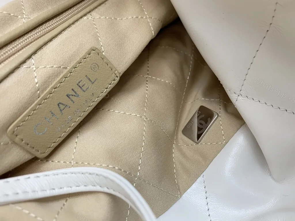 View 8 of Chanel-Inspired Quilted Bag with Color-Chain Accent Tote