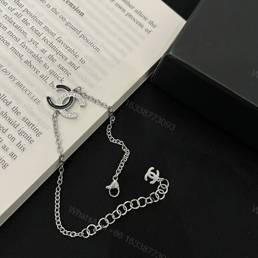 View 4 of Chanel Cc Logo Chain Bracelet Silver