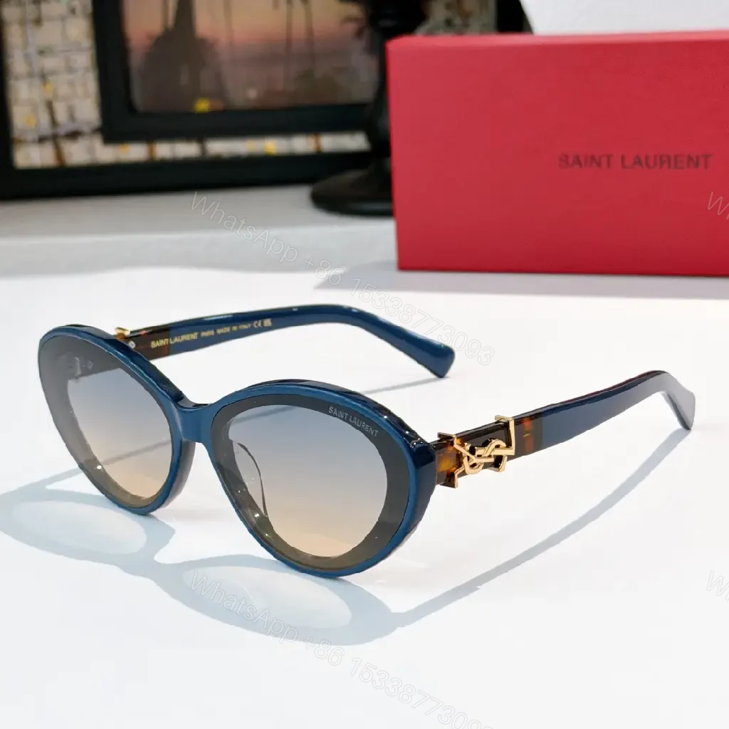 View 3 of Chic Black Round Sunglasses with Gold Hardware