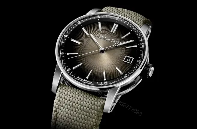 View 2 of V9 Factory Audemars Piguet CODE 11.59 Stainless Steel Watch with Smoked Dial and Fabric Strap – 41mm