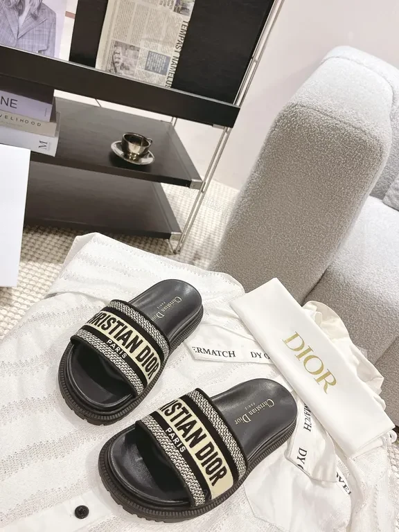 View 6 of Chic Dior-Inspired Slide Sandals â€“ All-Day Comfort