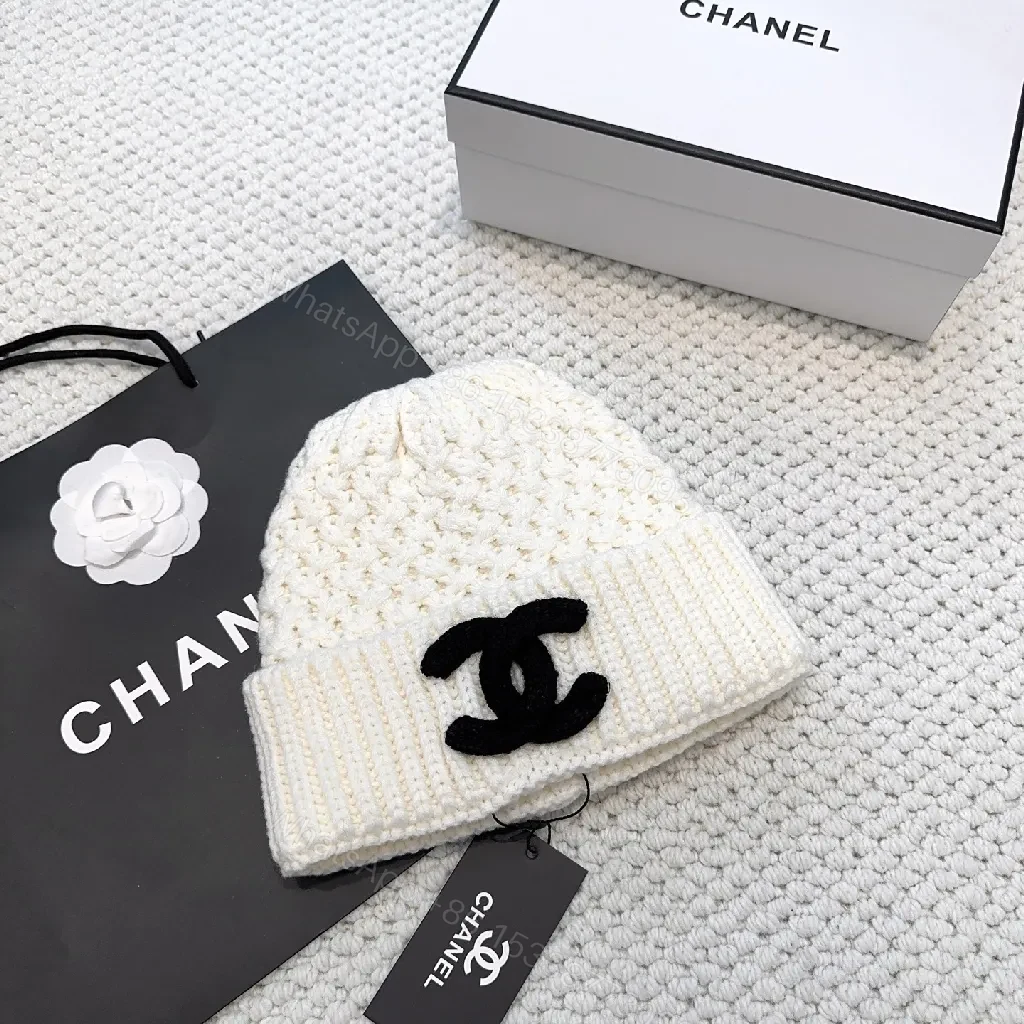 View 3 of Knit Beanie: Luxe Texture, Signature Emblem, Couture-Inspired
