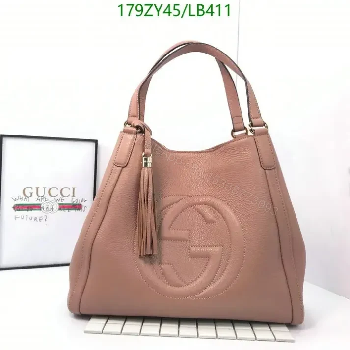 View 18 of Gucci Soho Brown Leather Shopping Bag Replica LB41126 – Premium 1:1
