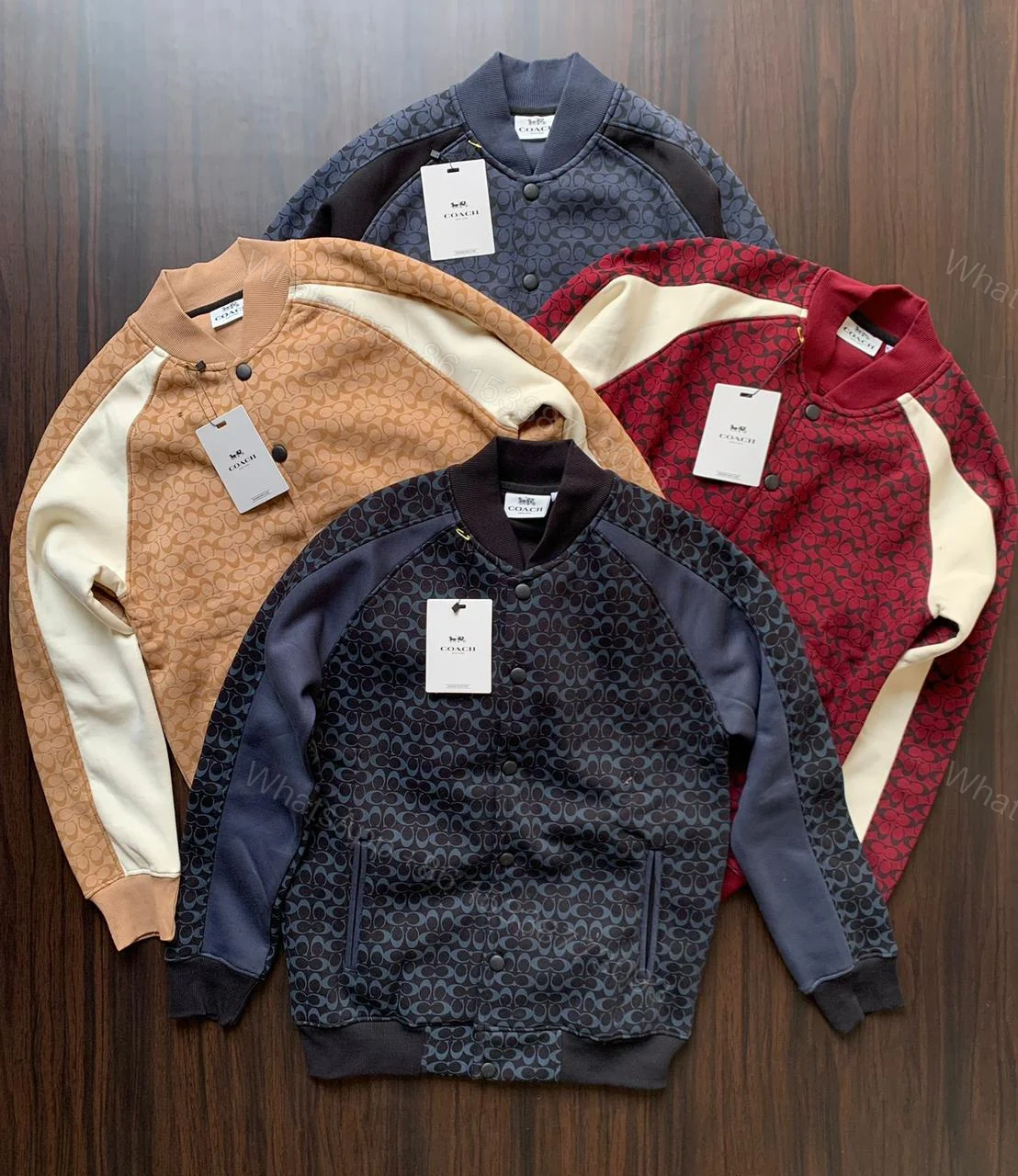 FIRST COPY COACH PREMIUM OPEN BUTTONS FLEECE JACKET — view 1