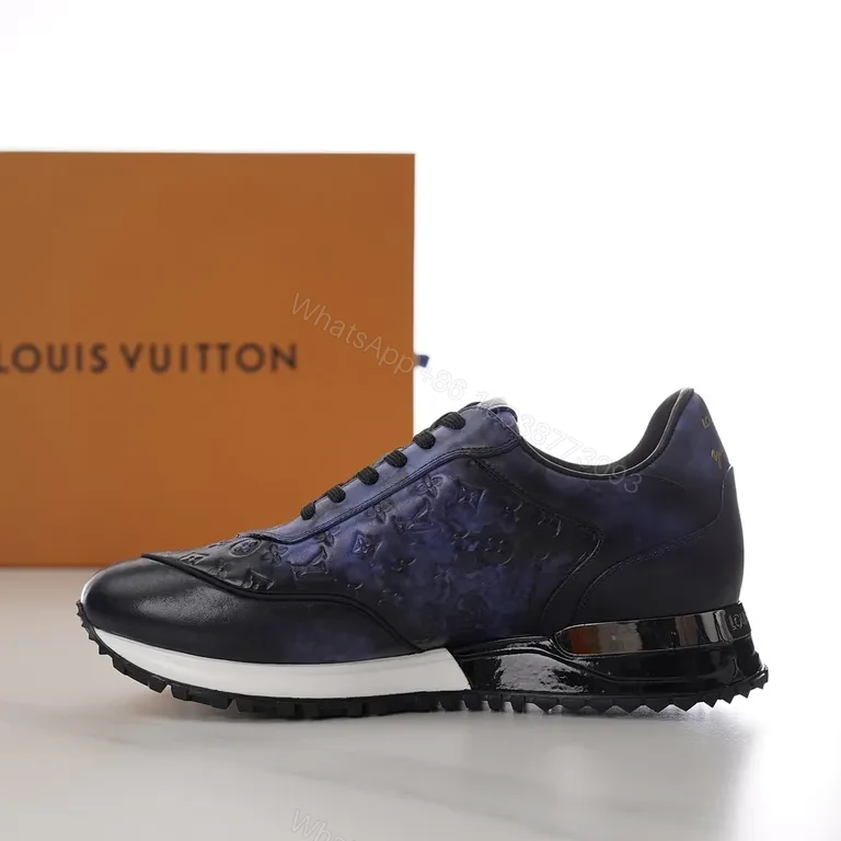 View 5 of Midnight Monogram Luxe Sneaker: LV Textured Leather Comfort