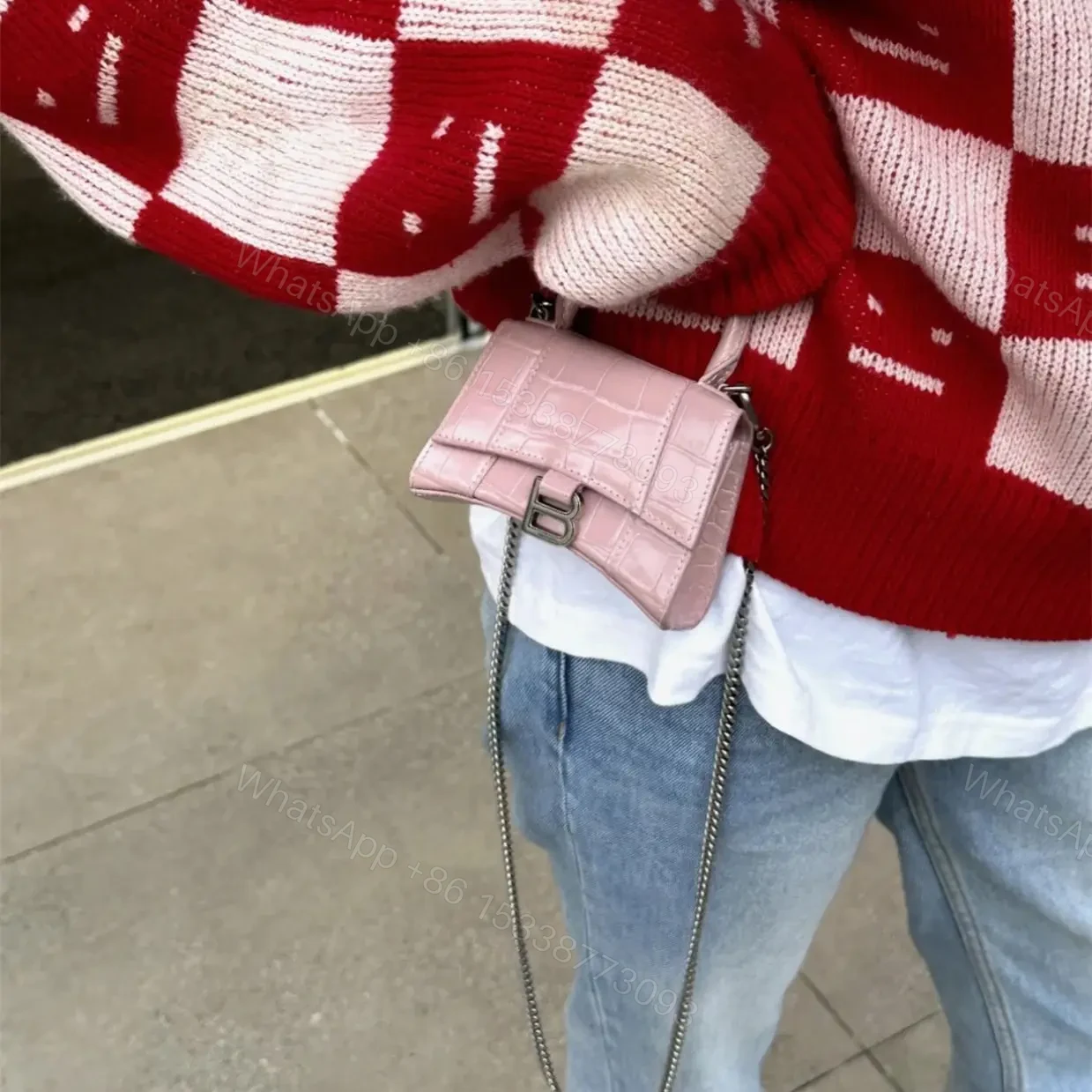 View 18 of 高仿Balenciaga*Nano系列迷你沙漏包粉色