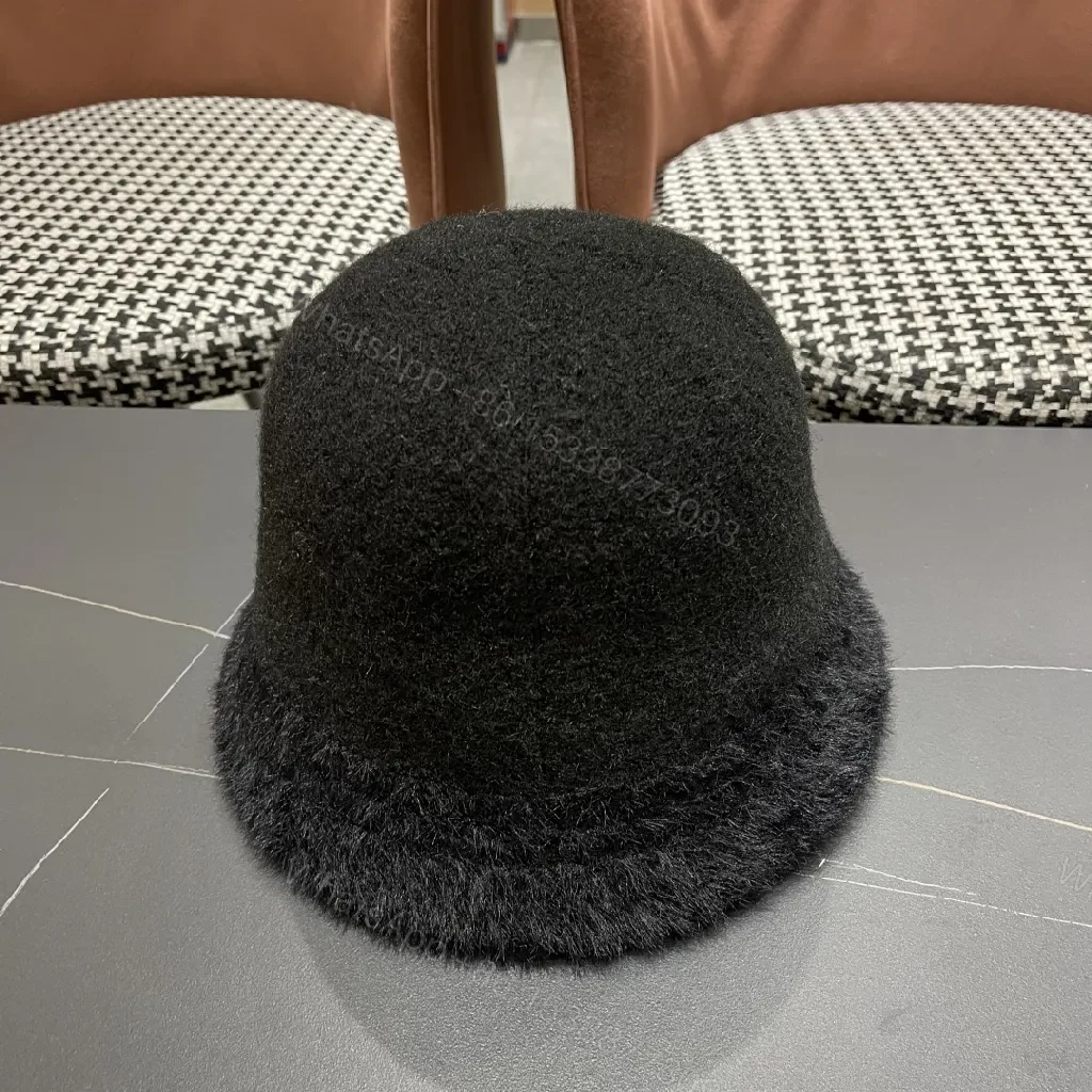 View 9 of Cozy Plush Bucket Hat: Velvet Warmth, Discreet Logo