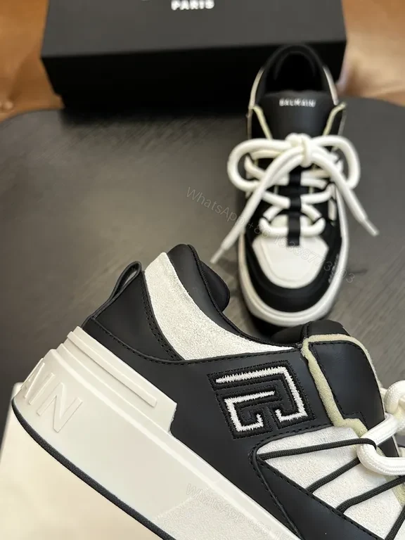 View 8 of Bold Contrast Stitching High-Tops: Balmain-Inspired Sneakers