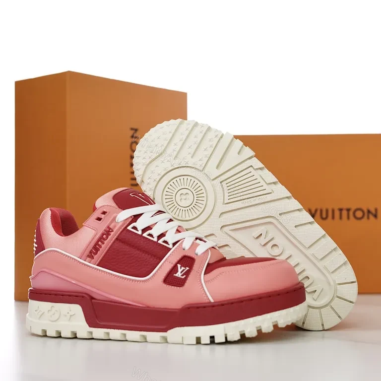 View 2 of Bold Gradient Comfort Sneakers: LV-Inspired Luxe Casuals