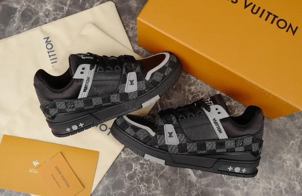 View 5 of Black Leather + Suede High-Tops + Modern Luxury + Signature LV Detailing + Sneakers
