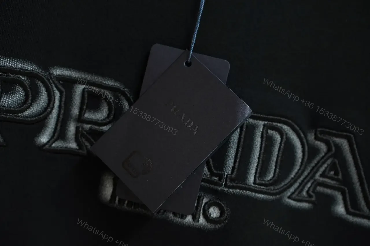 View 9 of black cotton logo-embossed T-shirt for everyday luxury