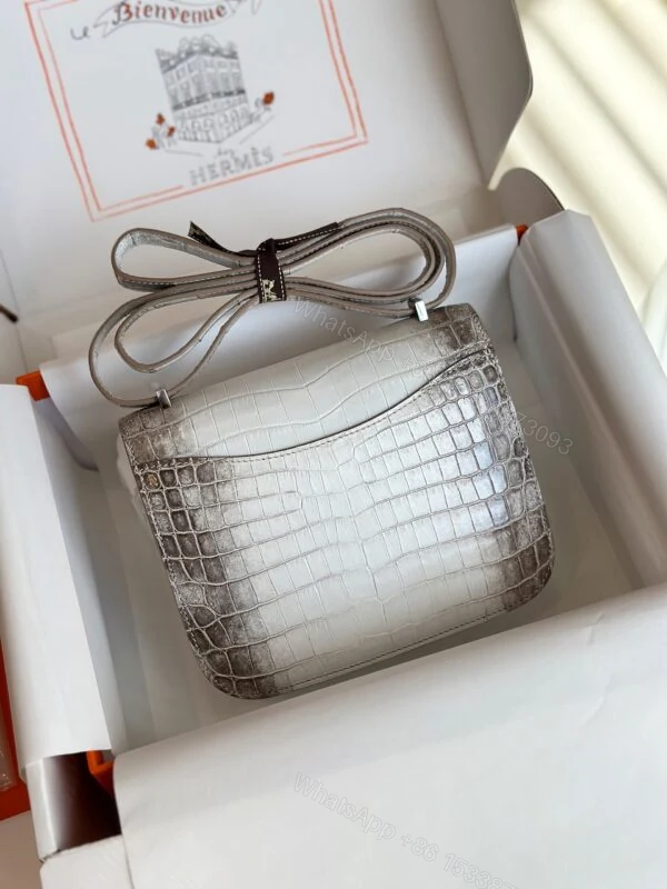 View 5 of Hermes Constance 19 Himalaya Genuine Crocodile Leather Palladium Hardware