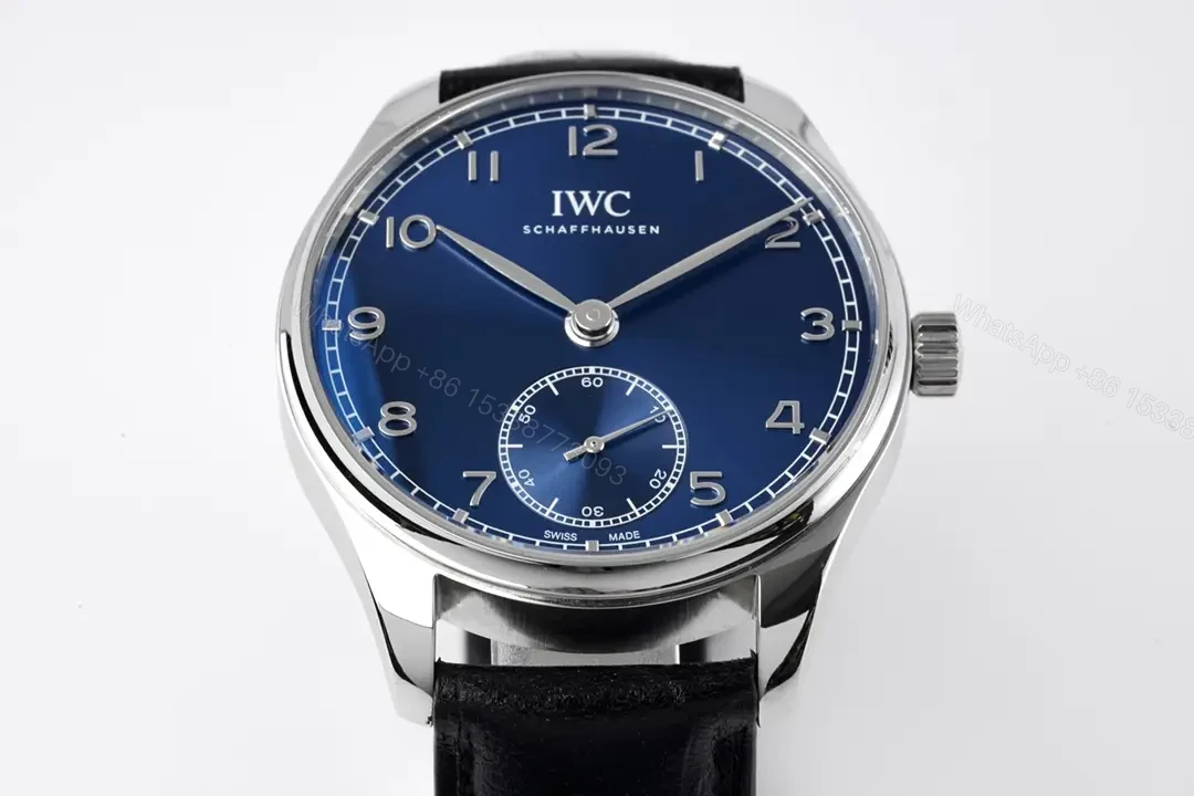 View 2 of IWC Portugieser Automatic 40 Stainless Steel Blue Dial Alligator IW3583-05