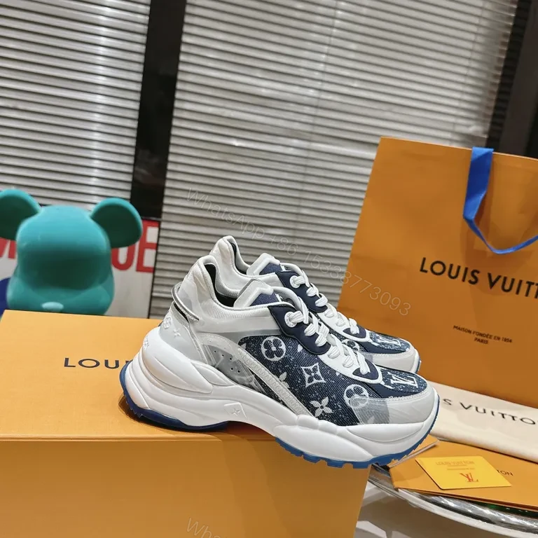 View 3 of Denim Luxe LV-Inspired Sneakers: All-Day Comfort Shoes