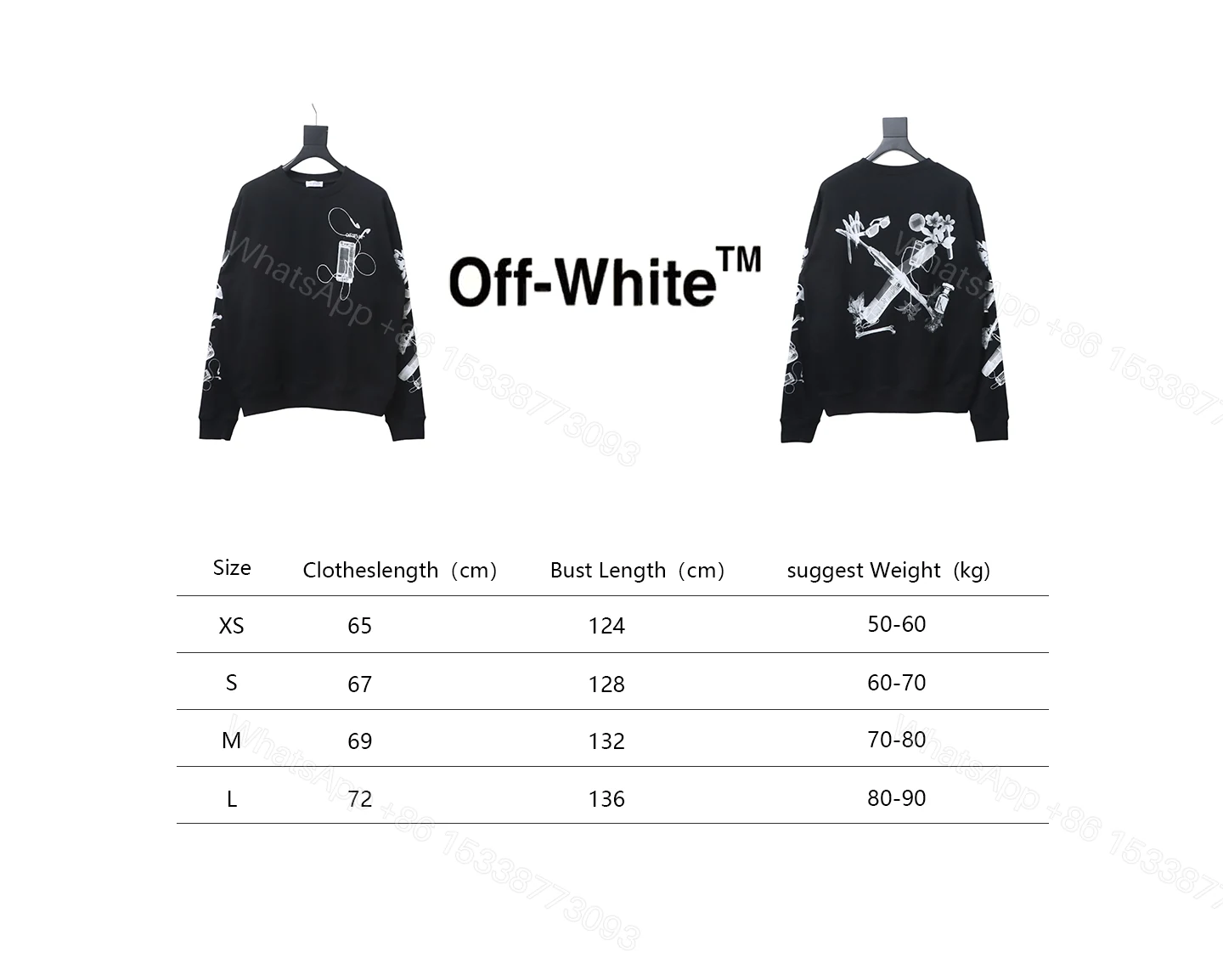 View 2 of Off-white Ink-splashed arrow twill oil painting graffiti sweatshirt