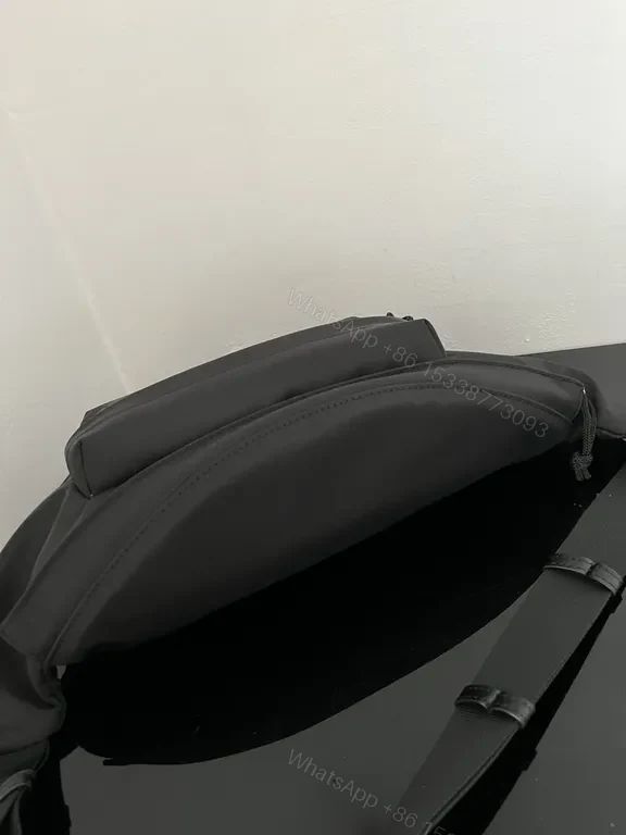 View 9 of Black Nylon Belt Bag: Luxe Streetwear, Hands-Free Utility