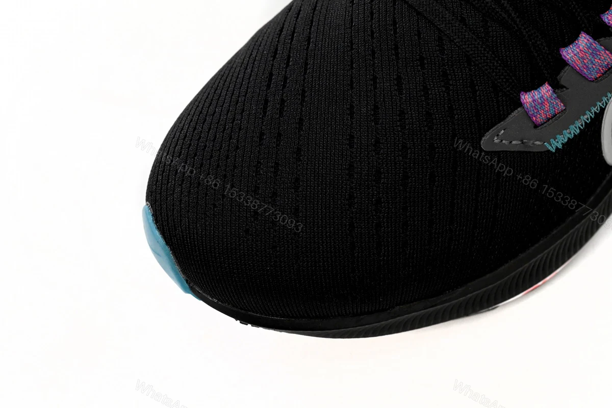 View 6 of Nike Air Zoom Pegasus 38 Black White Chlorine Blue CW7356-003