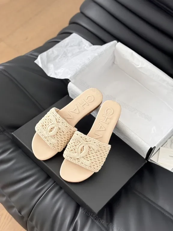 View 9 of Chanel-Style Knit Slides: Luxe Comfort & Couture Detailing