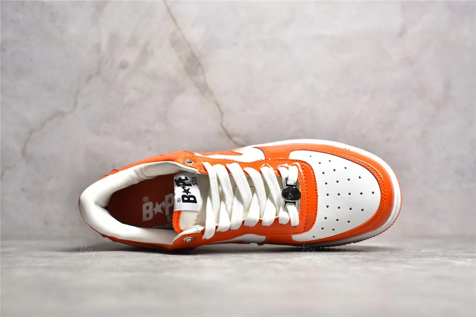 View 4 of A Bathing Ape Bapesta White Orange Reps