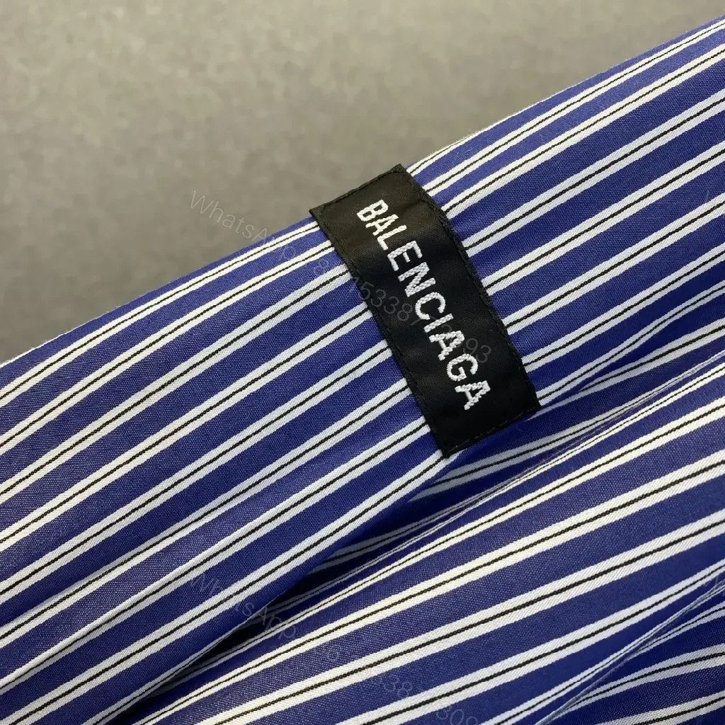 View 7 of Premium Striped Button-Front Shirt with Subtle Detailing