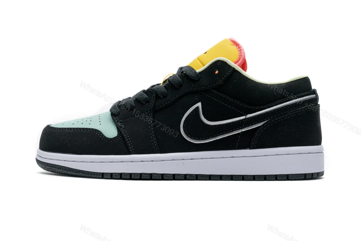 View 10 of Air Jordan 1 Low Black Aurora Green Laser Orange CK3022-013