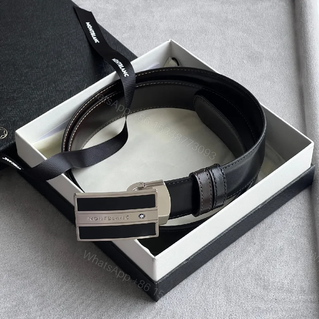 View 9 of Refined Leather Belt with Signature Buckle — Everyday Luxury