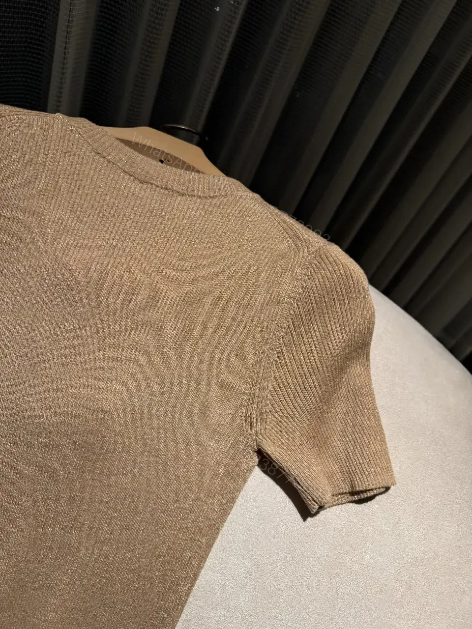 View 8 of Textured Luxe Knit Tee – Elevated Signature, Everyday Comfort