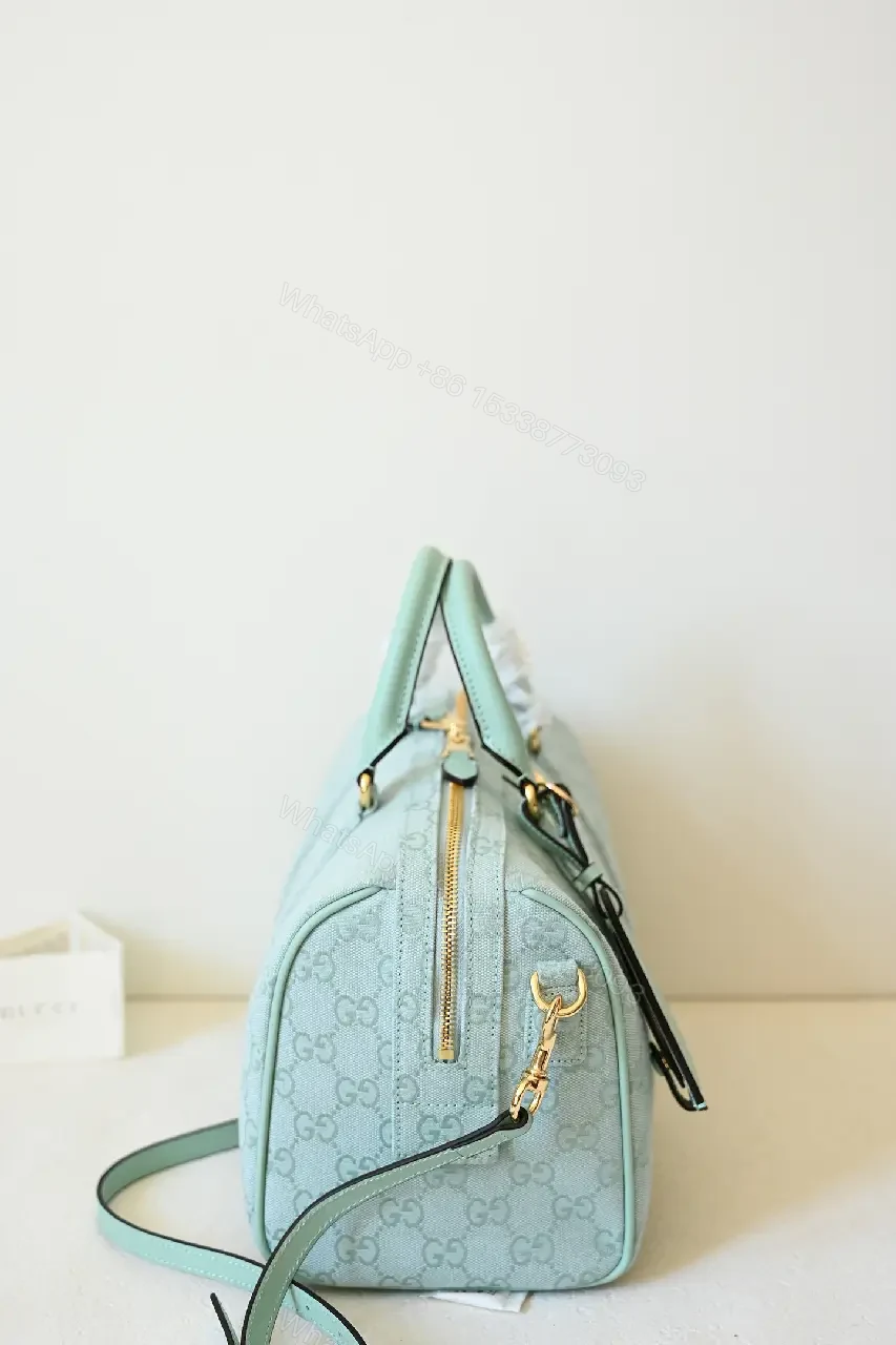 View 5 of Soft Mint GG Weekender Bag: Luxe Travel Carryall