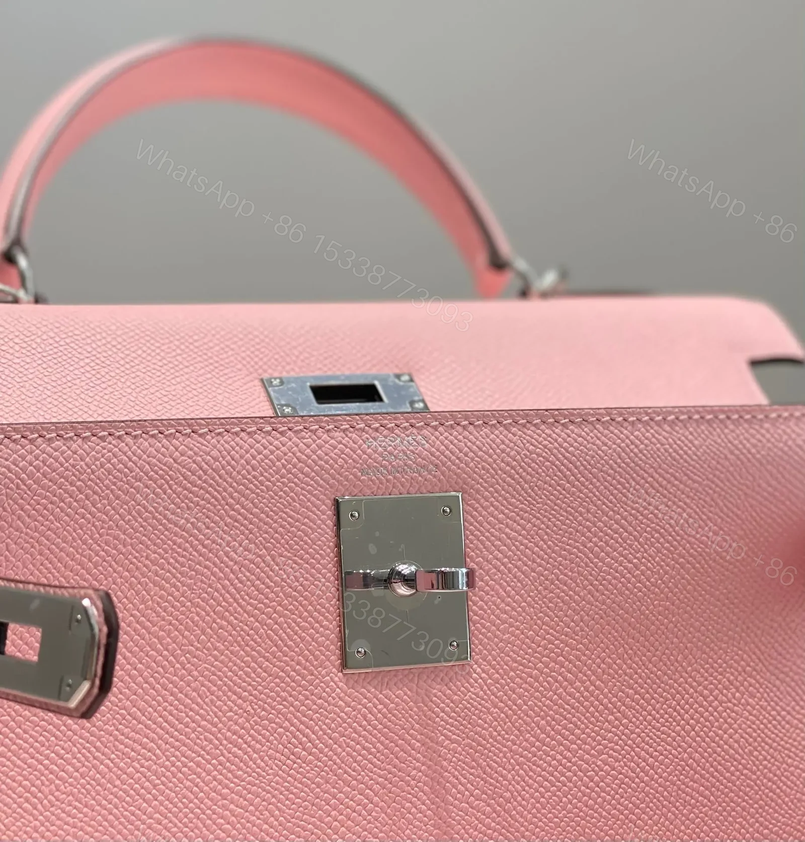 View 7 of HN 28CM IN ROSE SAKURA EPSOM SILVER HARDWARE