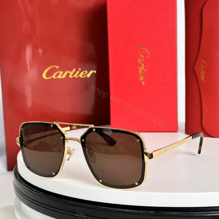 View 2 of Bold Geometry Luxury Sunglasses - Cartier-Inspired, Gradient Lenses