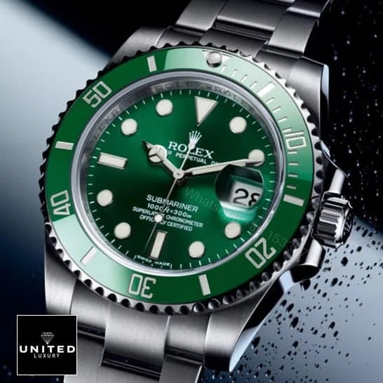 View 5 of Rolex Submariner Blaken 116611N Green Dial Replica