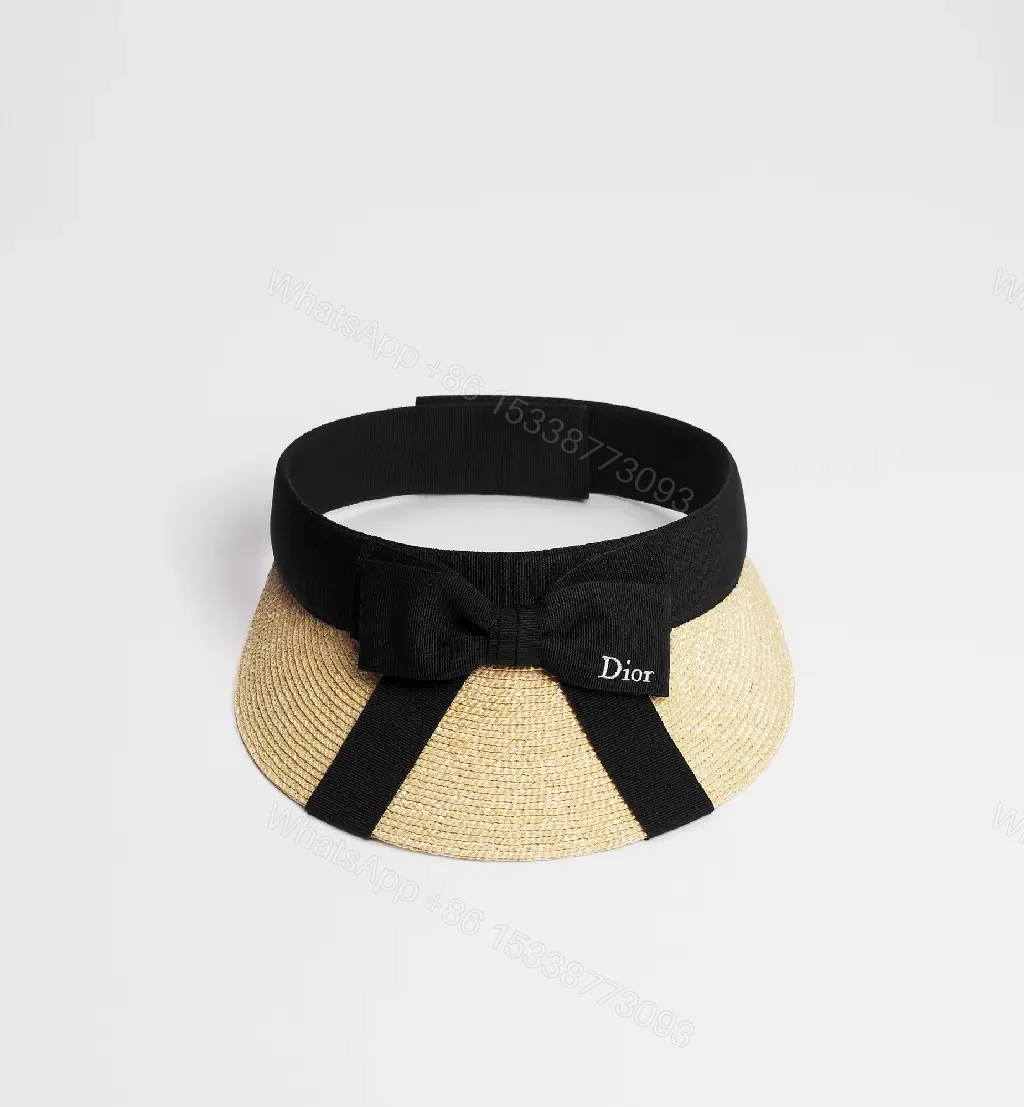 View 12 of Chic Straw Visor with Black Strap – All-Day Comfort