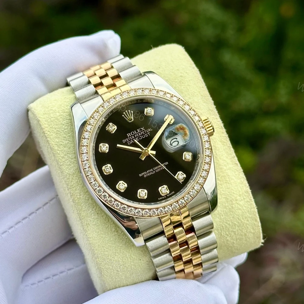 View 3 of Rolex Oyster Perpetual Datejust Silver Diamond 36mm 116243