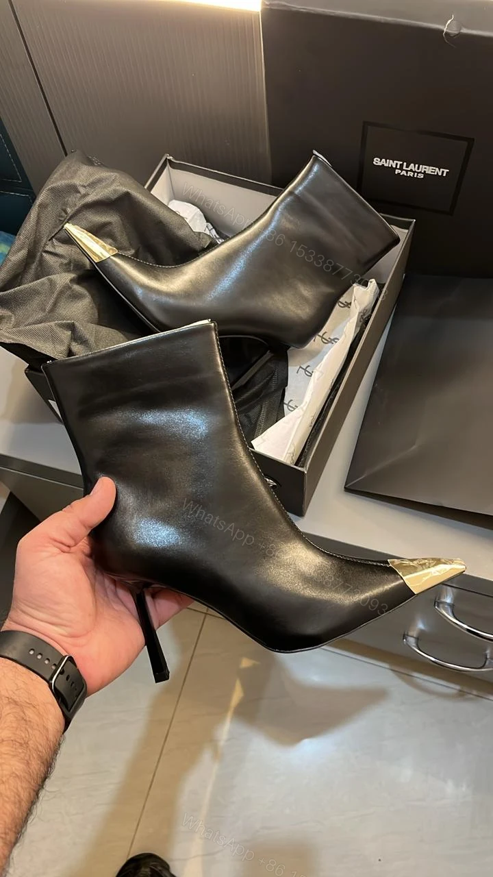 View 3 of First Copy YSL Long Heel Boots for Women
