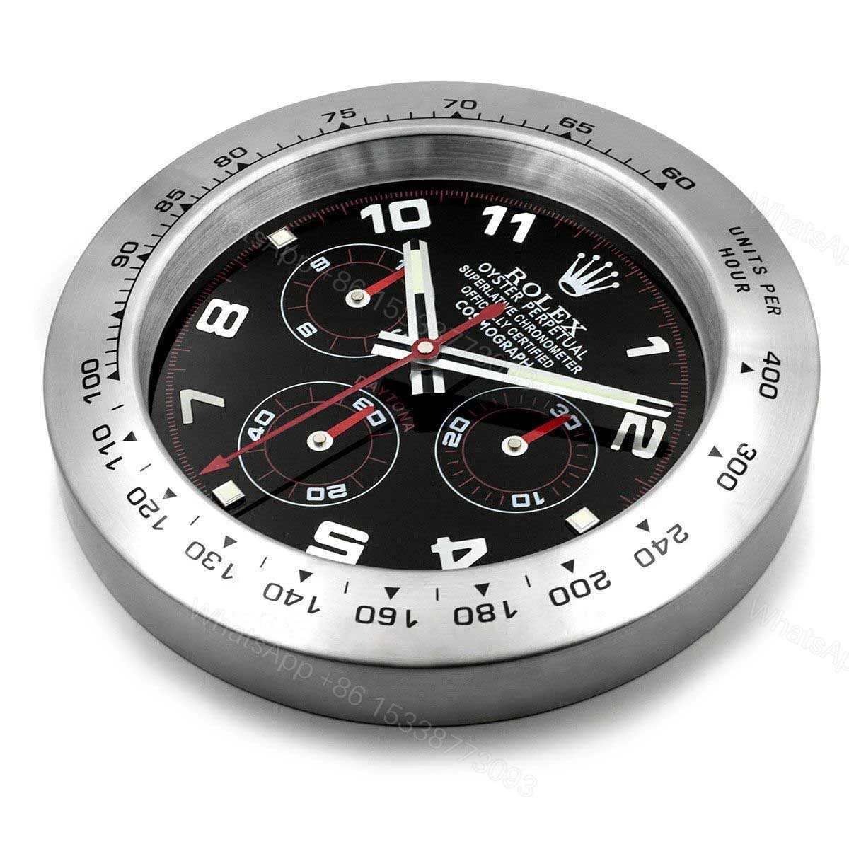 View 3 of ROLEX WALL CLOCK – DAYTONA BLACK/SILVER