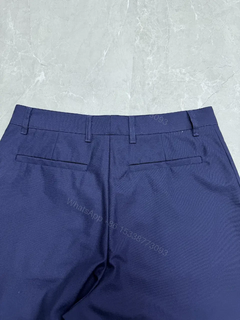 View 8 of Navy Cotton Shorts Casual Louis Vuitton-Style Key Feature Pocketed Short