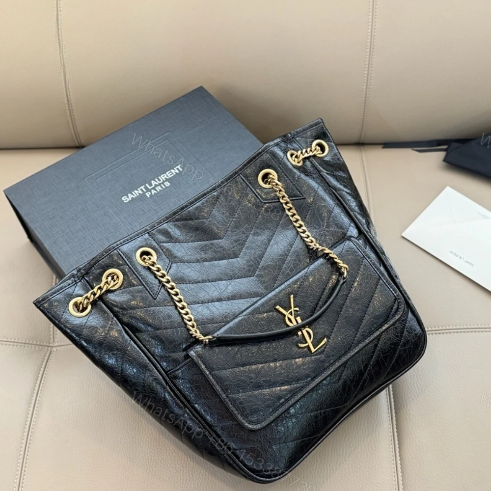 View 2 of Saint Laurent Niki Small Shopping In Vintage Black 30Cm