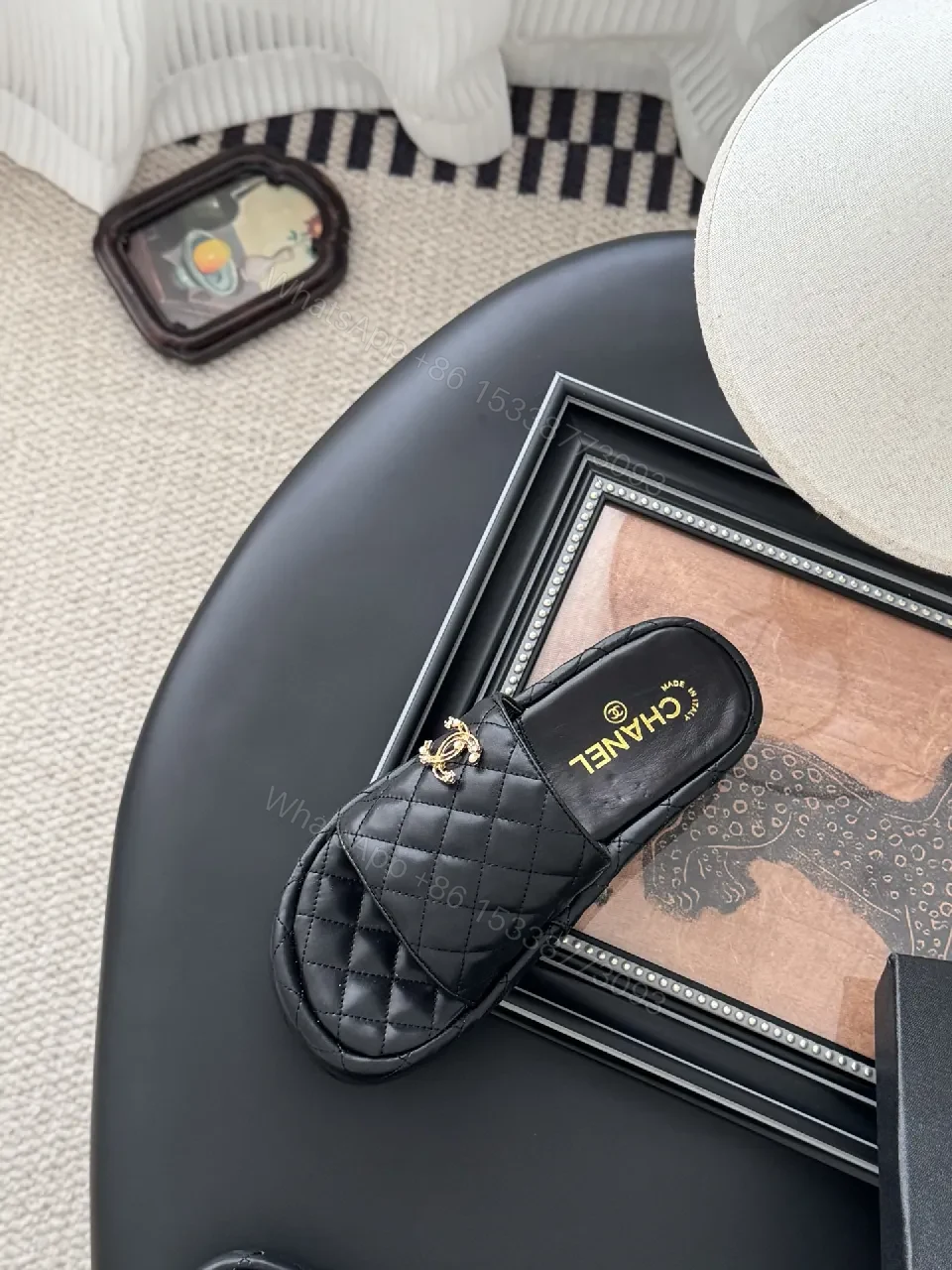 View 7 of Quilted Leather Set: Timeless Black Luxury Duo