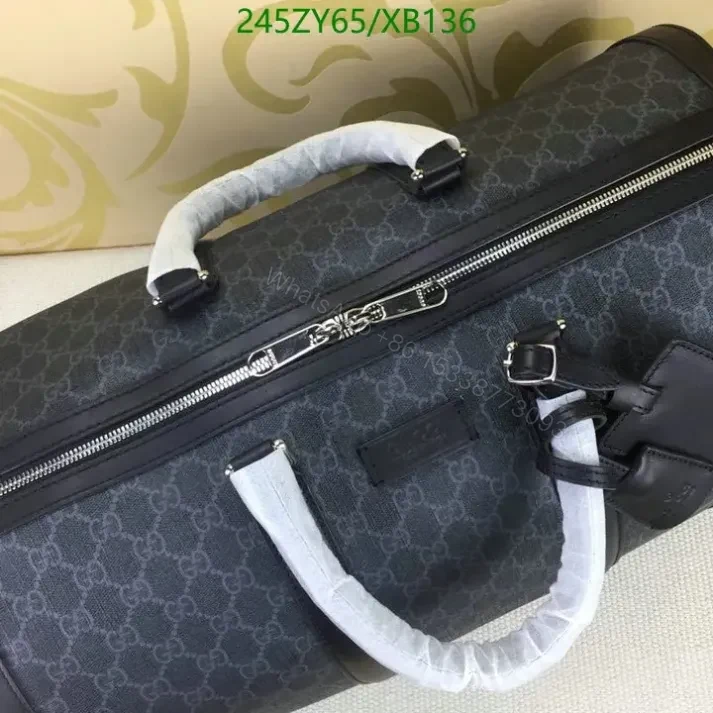 View 4 of Gucci GG Carry-On Duffle Black Knockoff Bag XB1365 – Quality 1:1