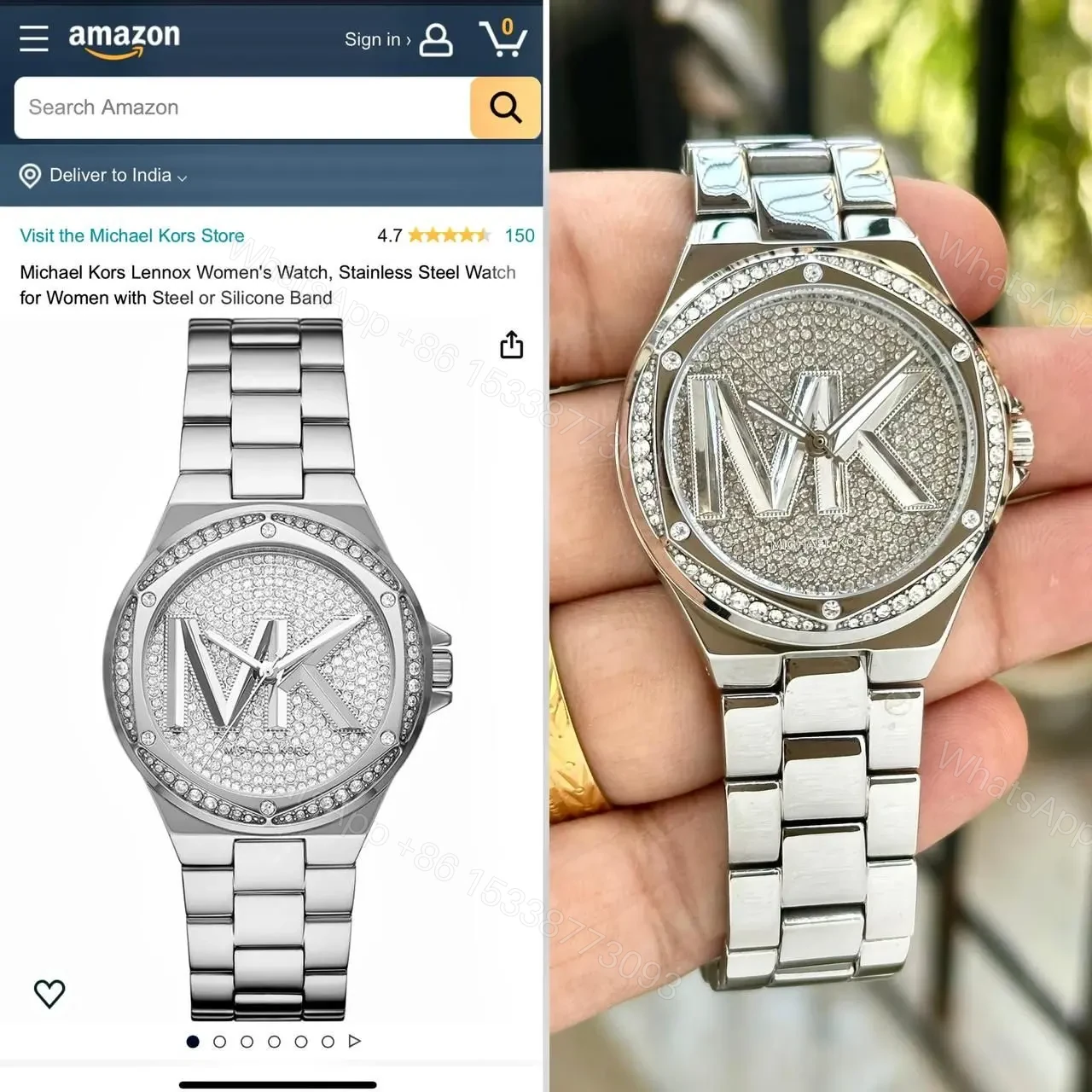 View 3 of Michael Kors Gold Diamond
