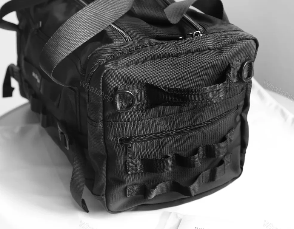 View 8 of Balenciaga Black Leather Bold Travel Duffel â€” Premium Cabin Bag