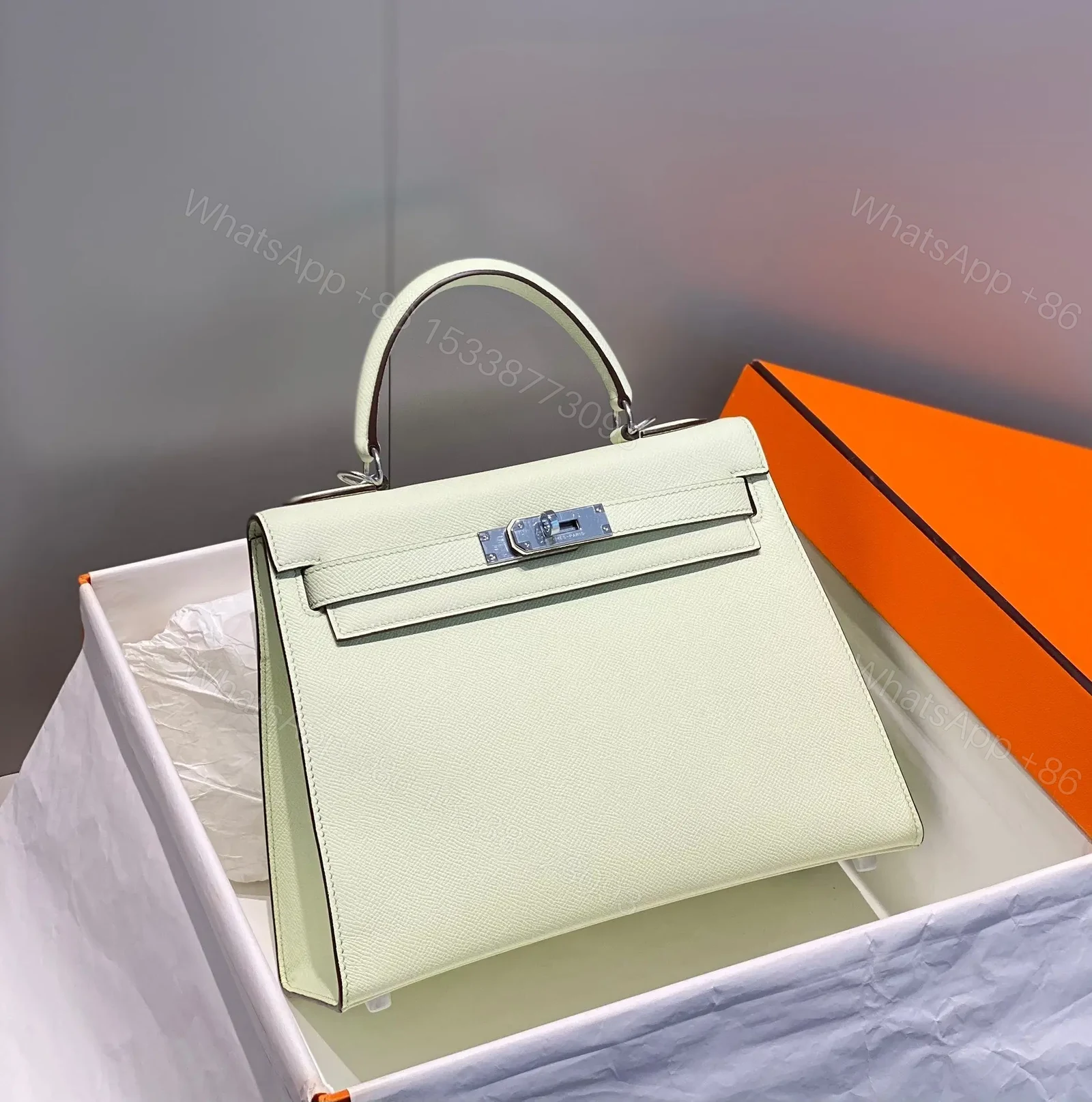 HN 28CM IN VERT FIZZ SWIFT SILVER HARDWARE — view 1