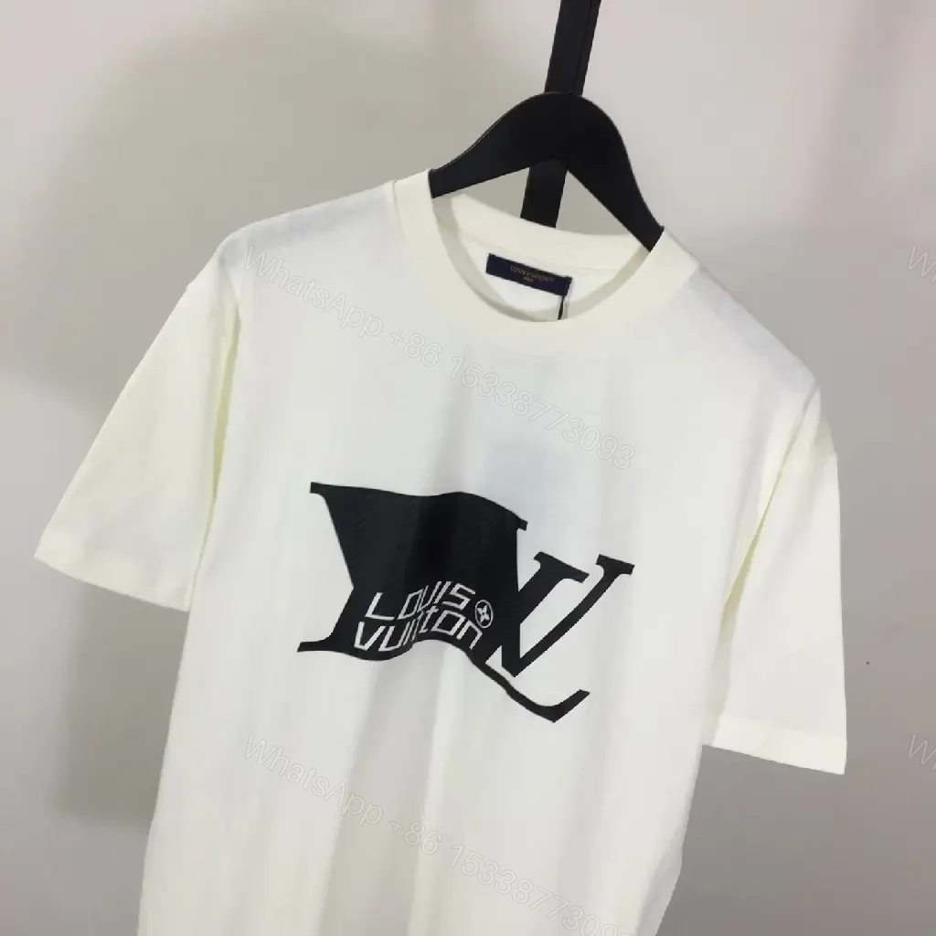 View 7 of White Graphic Luxe Tee: Premium Cotton Crewneck Short Sleeve