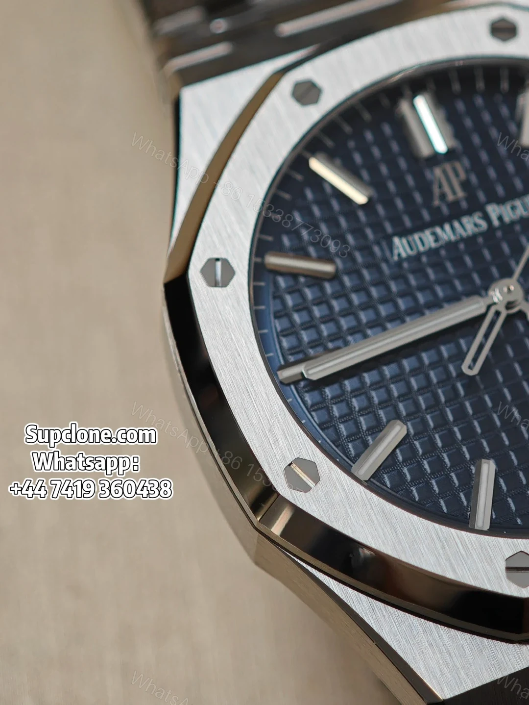 View 7 of Audemars Piguet Super Clone 1:1 Royal Oak 15500 Blue Dial
